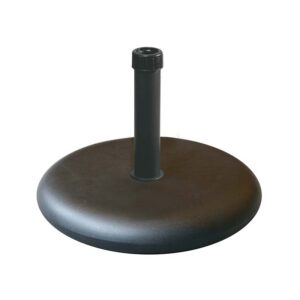 55lbs Black concrete polycrete base with black steel neck