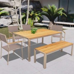 Acacia Dining set renderwith bench