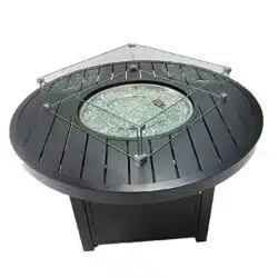 Black Round Firepit