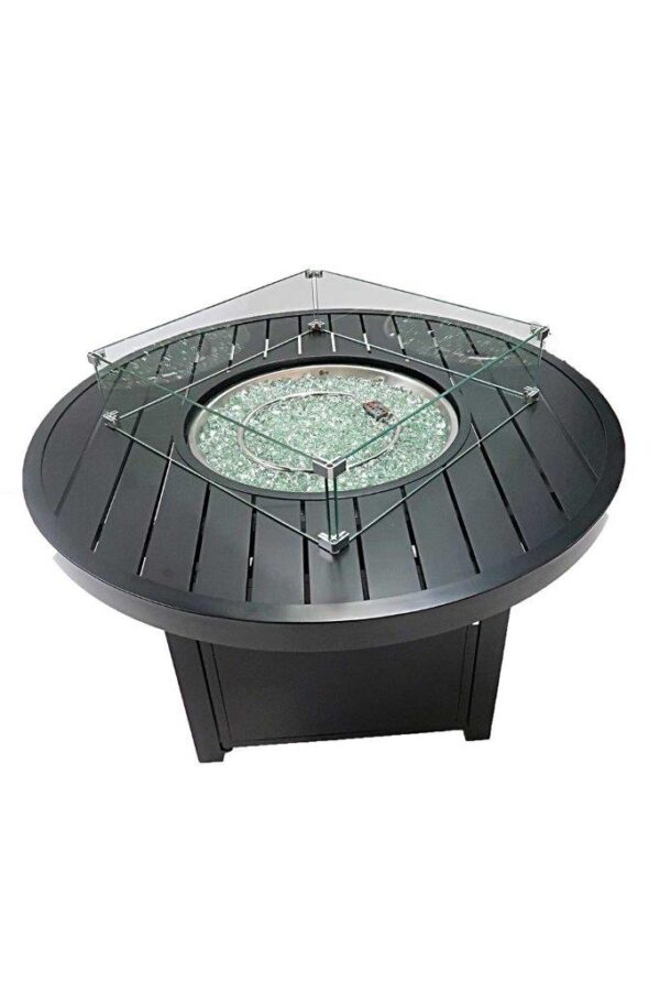 RD42 Aluminum Firepit frontwith windguard