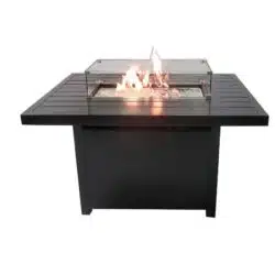 Black Rectangle Firepit