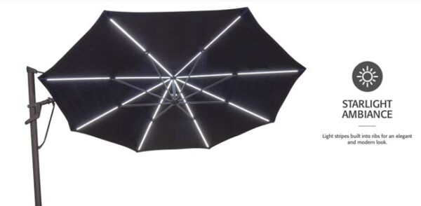 Treasure Garden: 13' AKZ Plus Starlux Octagonal Cantilever Umbrella - Image 2