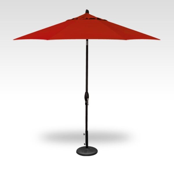 Treasure Garden: 9' Round Auto Tilt Market Umbrella-Black frame - Image 9