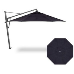 Treasure Garden: 13' AKZ Plus Octagonal Cantilever Umbrella -Silver Shadow frame