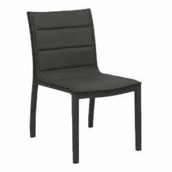 Harbour Padded Armless Dining Chair in Textured Black