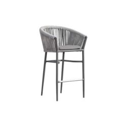 Muses Silver Vertical Rope Bar Chair