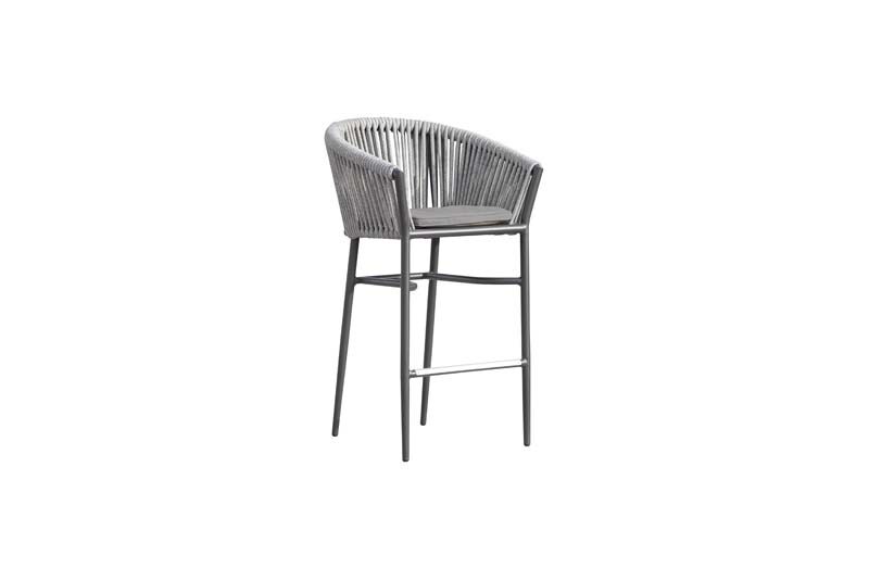 Muses Silver Vertical Rope Bar Chair 1 Muses Silver Vertical Rope Bar Chair